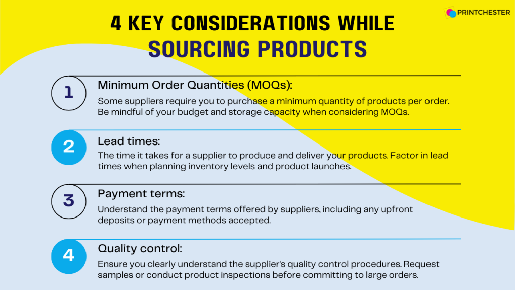 4 key consideration while sourcing products