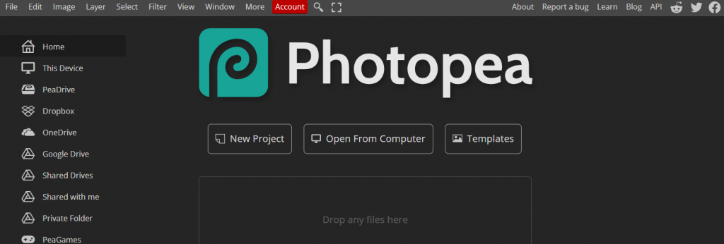 Photopea design software